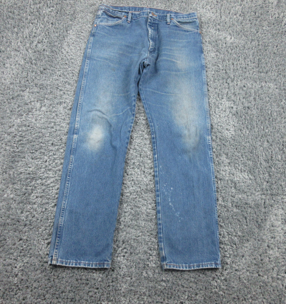 Wrangler Jeans Mens 36x34 Blue Cowboy Cut 13MWZPW Straight Leg 34x31*